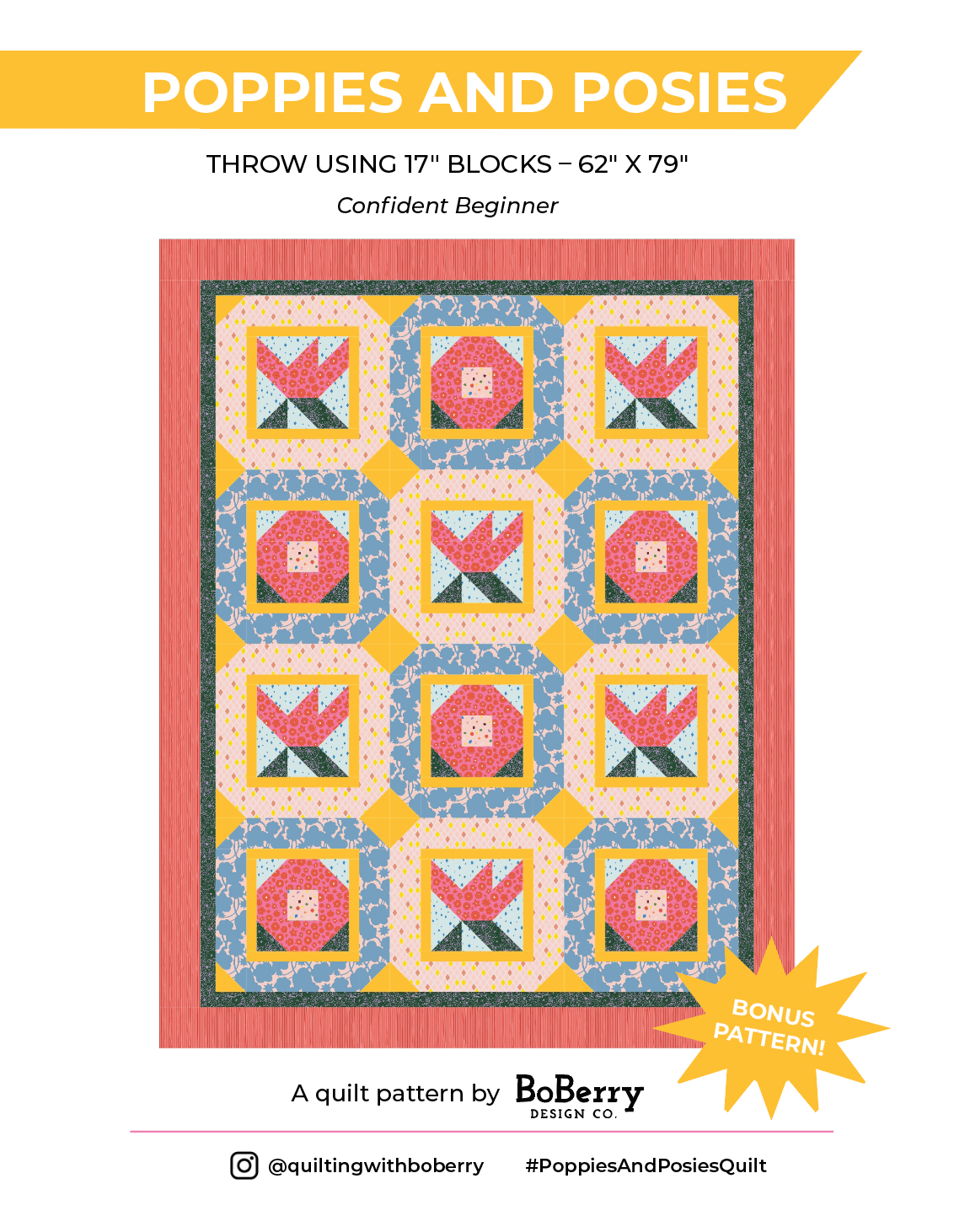 Poppies and Posies Quilt Pattern